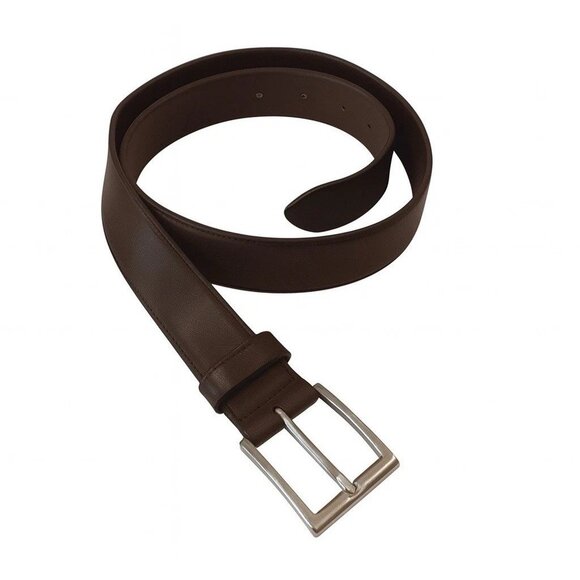 Eddie Bauer Men's Genuine Leather Dress Belt Feather edge Dark Brown 40 XL NWT - Picture 1 of 7